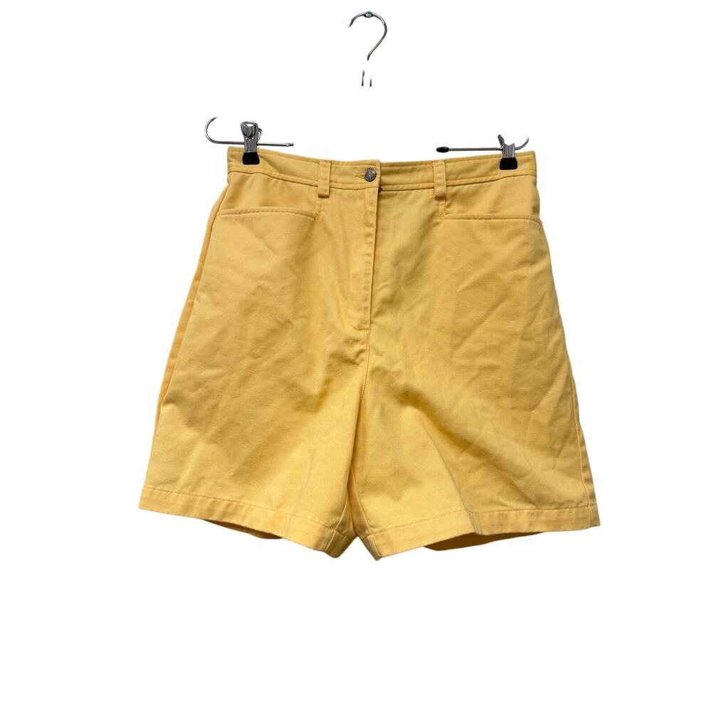 Liz Claiborne Size 12 High Waist 100% Cotton Vintage Mom Yellow Classic Shorts